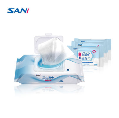 Good price No Alcohol Sanitary Tissue Paper , 80tablets/Pack Wet Tissue Wipes online