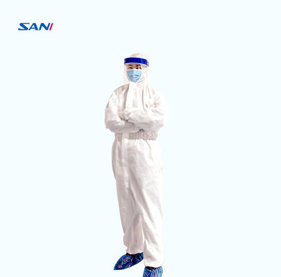 Good price White Disposable Isolation Coverall , PE Disposable Isolation Clothing online