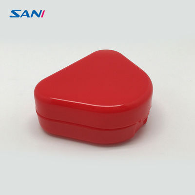 Good price Orthodontic 30mm Leak Proof Denture Case , Red Denture Storage Box online